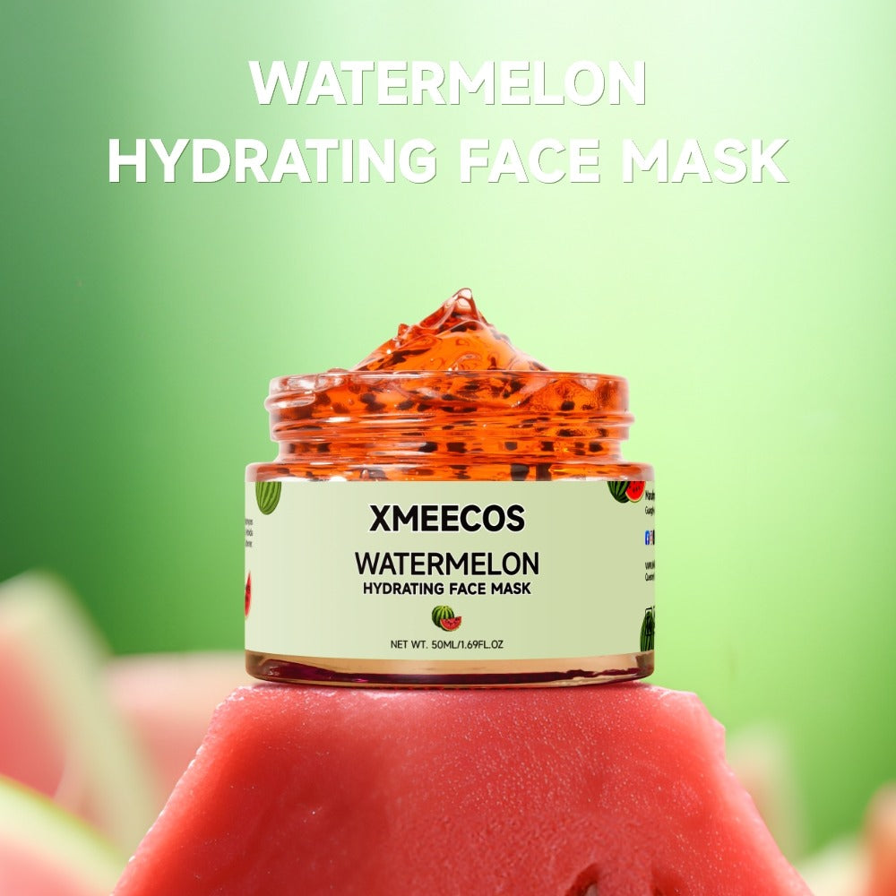 XMEECOS Watermelon Hydrating Face Mask Moisturizing Softening Cruelty free| watermelon Extract| Smooth Skin| Brightening with Niacinamide (new label)