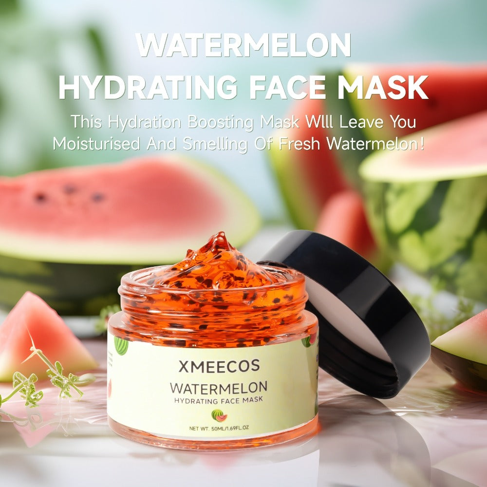 XMEECOS Watermelon Hydrating Face Mask Moisturizing Softening Cruelty free| watermelon Extract| Smooth Skin| Brightening with Niacinamide (new label)