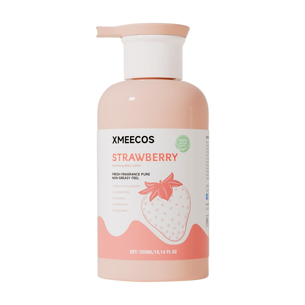 XMEECOS Nourishing Body Lotion with Sodium Hyaluronate, Oligopeptide, Collagen, Niacinamide & Fullerenes – Fresh Fragrance, Non-Greasy, Hydrating Skincare