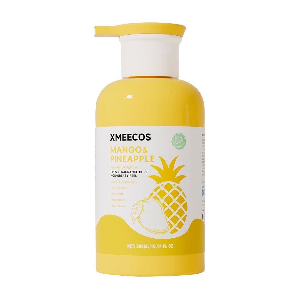 XMEECOS Nourishing Body Lotion with Sodium Hyaluronate, Oligopeptide, Collagen, Niacinamide & Fullerenes – Fresh Fragrance, Non-Greasy, Hydrating Skincare